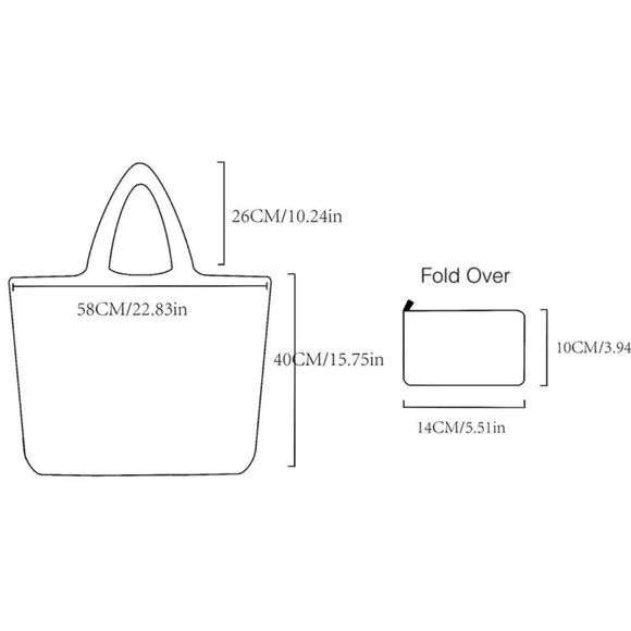 Bee Nylon Shopping Tote Large Capacity Folding Bag - Picture 4 of 5